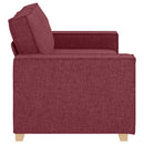 2-personers sofa vinrød 180x78x84 cm stof