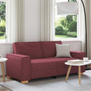 2-personers sofa vinrød 180x78x84 cm stof