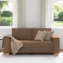 2-personers sofa brun 180x78x84 cm stof