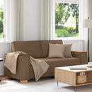 2-personers sofa brun 180x78x84 cm stof