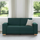 2-personers sofa mørkegrøn 180x78x84 cm stof