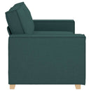 2-personers sofa mørkegrøn 180x78x84 cm stof