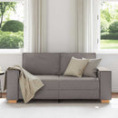 2-personers sofa taupe 180x78x84 cm stof
