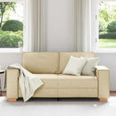 2-personers sofa cremefarvet 180x78x84 cm stof