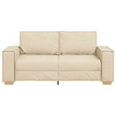 2-personers sofa cremefarvet 180x78x84 cm stof