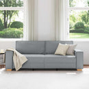 3-personers sofa lysegrå 220x78x84 cm stof