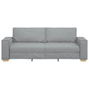 3-personers sofa lysegrå 220x78x84 cm stof