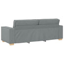 3-personers sofa lysegrå 220x78x84 cm stof