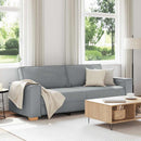 3-personers sofa lysegrå 220x78x84 cm stof