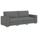 3-personers sofa mørkegrå 220x78x84 cm stof