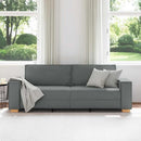 3-personers sofa mørkegrå 220x78x84 cm stof