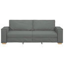 3-personers sofa mørkegrå 220x78x84 cm stof