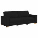 3-personers sofa sort 220x78x84 cm stof