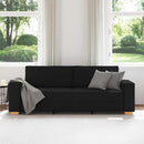 3-personers sofa sort 220x78x84 cm stof