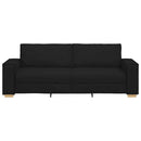 3-personers sofa sort 220x78x84 cm stof