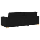 3-personers sofa sort 220x78x84 cm stof