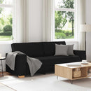 3-personers sofa sort 220x78x84 cm stof