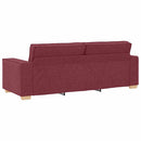 3-personers sofa Vinrød 220 cm Stof