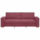 3-personers sofa Vinrød 220 cm Stof