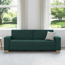 3-personers sofa Mørkegrøn 220 cm Stof