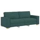3-personers sofa Mørkegrøn 220 cm Stof