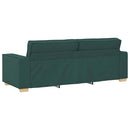 3-personers sofa Mørkegrøn 220 cm Stof