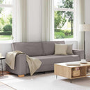 3-personers sofa Gråbrun 220 cm Stof