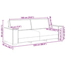 3-personers sofa Creme 220 cm Stof