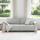 3-personers sofa skygrå 220x78x84 cm stof
