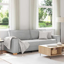 3-personers sofa skygrå 220x78x84 cm stof