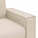 3-personers sofa Beige 220 cm Linned-blandet stof