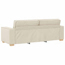 3-personers sofa Beige 220 cm Linned-blandet stof