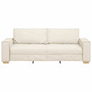 3-personers sofa Beige 220 cm Linned-blandet stof