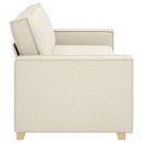 3-personers sofa Beige 220 cm Linned-blandet stof