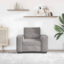 sofastol 100x78x84 cm fløjl lysegrå
