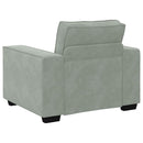 sofastol 100x78x84 cm fløjl lysegrå