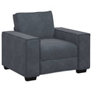 sofastol 100x78x84 cm fløjl mørkegrå