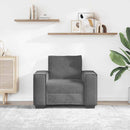 sofastol 100x78x84 cm fløjl mørkegrå