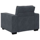 sofastol 100x78x84 cm fløjl mørkegrå