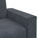 sofastol 100x78x84 cm fløjl mørkegrå