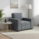 sofastol 100x78x84 cm fløjl mørkegrå