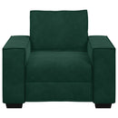 sofastol 100x78x84 cm fløjl lysegrøn