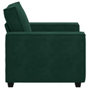sofastol 100x78x84 cm fløjl lysegrøn