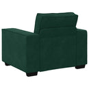 sofastol 100x78x84 cm fløjl lysegrøn