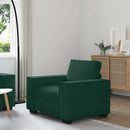 sofastol 100x78x84 cm fløjl lysegrøn
