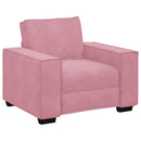 sofastol 100x78x84 cm fløjl lyserød