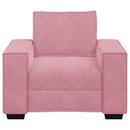 sofastol 100x78x84 cm fløjl lyserød