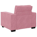 sofastol 100x78x84 cm fløjl lyserød