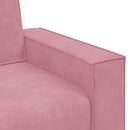 sofastol 100x78x84 cm fløjl lyserød