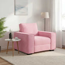 sofastol 100x78x84 cm fløjl lyserød